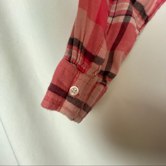 Old Navy Girls Pink Tunic Plaid Shirt Large - Picture 7 of 14
